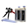 Adhesive trial kit with nozzles and applicator gun