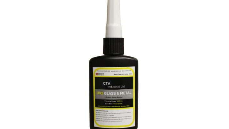 A UV curing adhesive for glass to metal applications