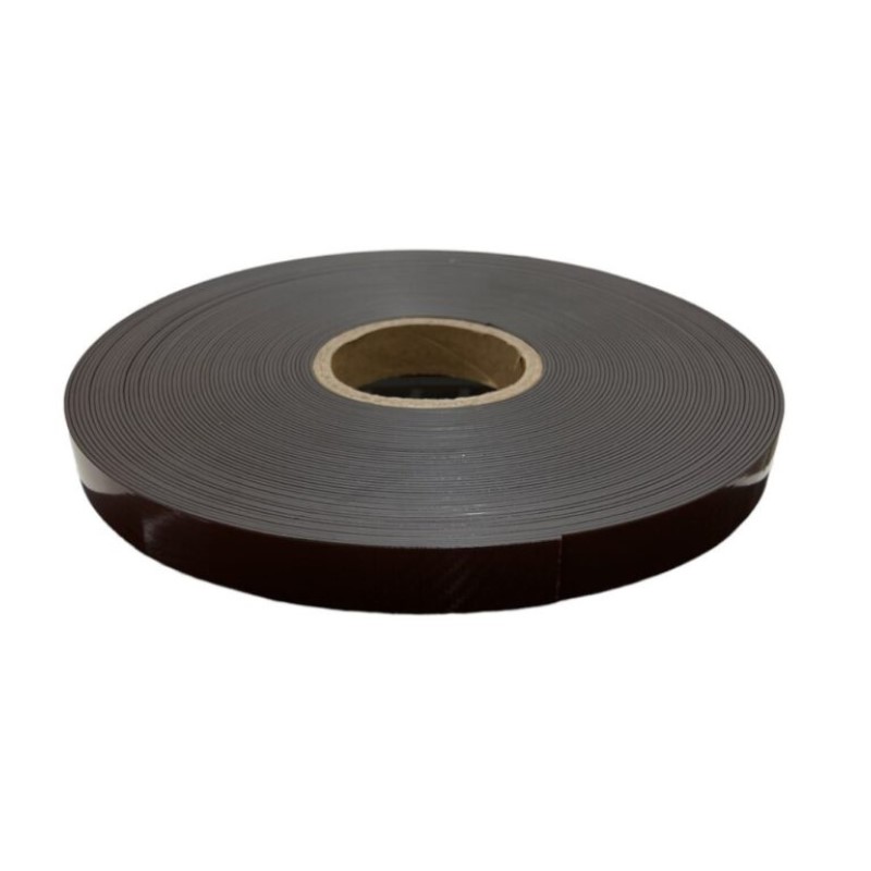 Magnetic tape with solvent acrylic adhesive backing