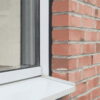 Expanding foam tape used on a window