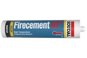 A hard-setting, heat-resistant sealant.