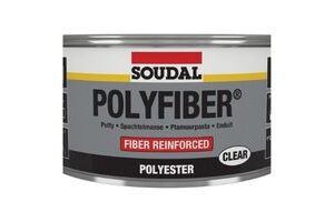 A clear polyester-based filler for body repair.